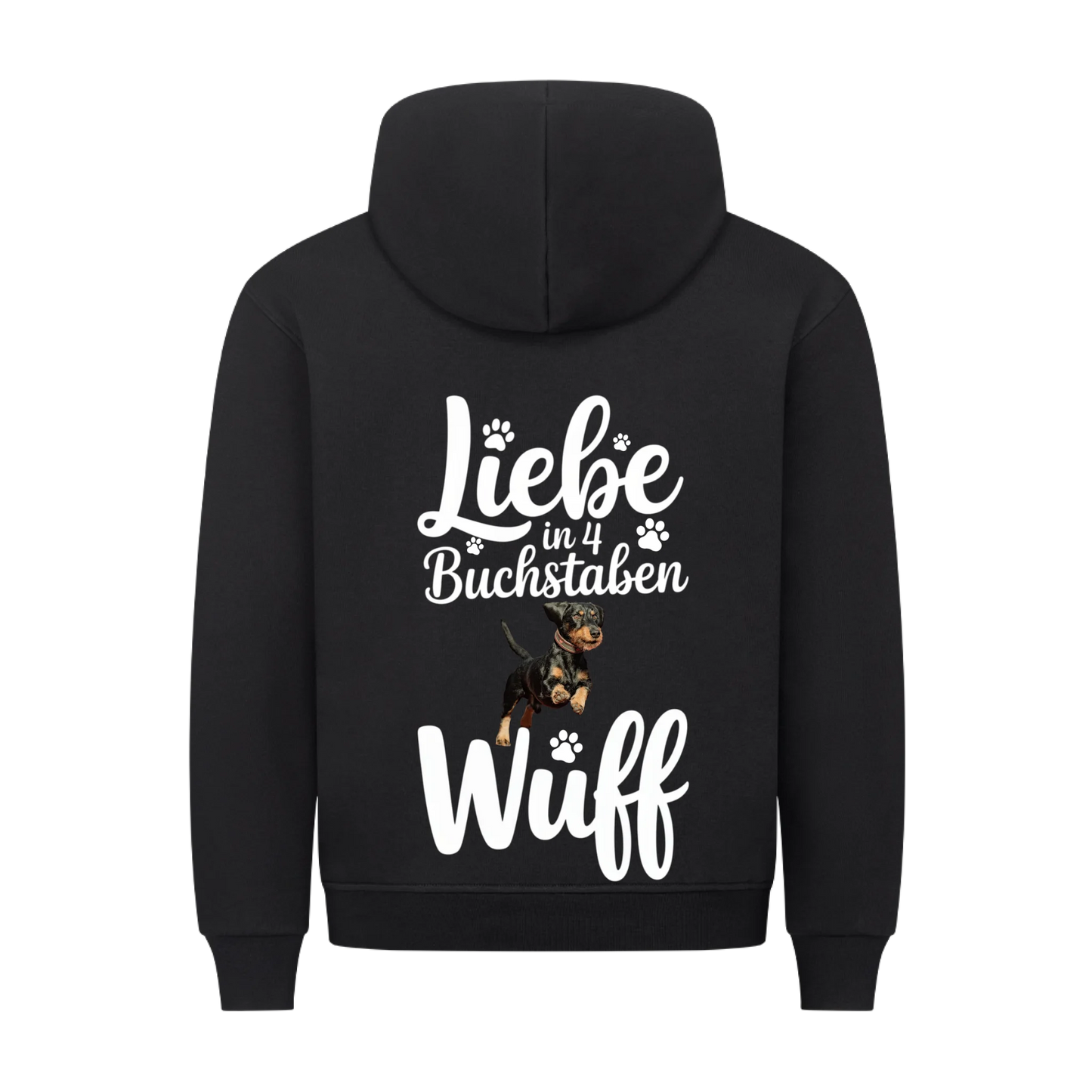 Personalisierbares Hunde Hoodie "Liebe in 4 Buchstaben"