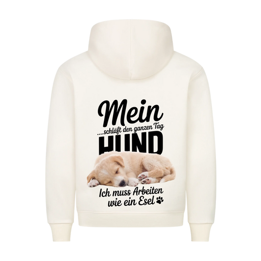 Personalisierbares Hunde Hoodie "Mein Hund Schläft Den Ganzen Tag"