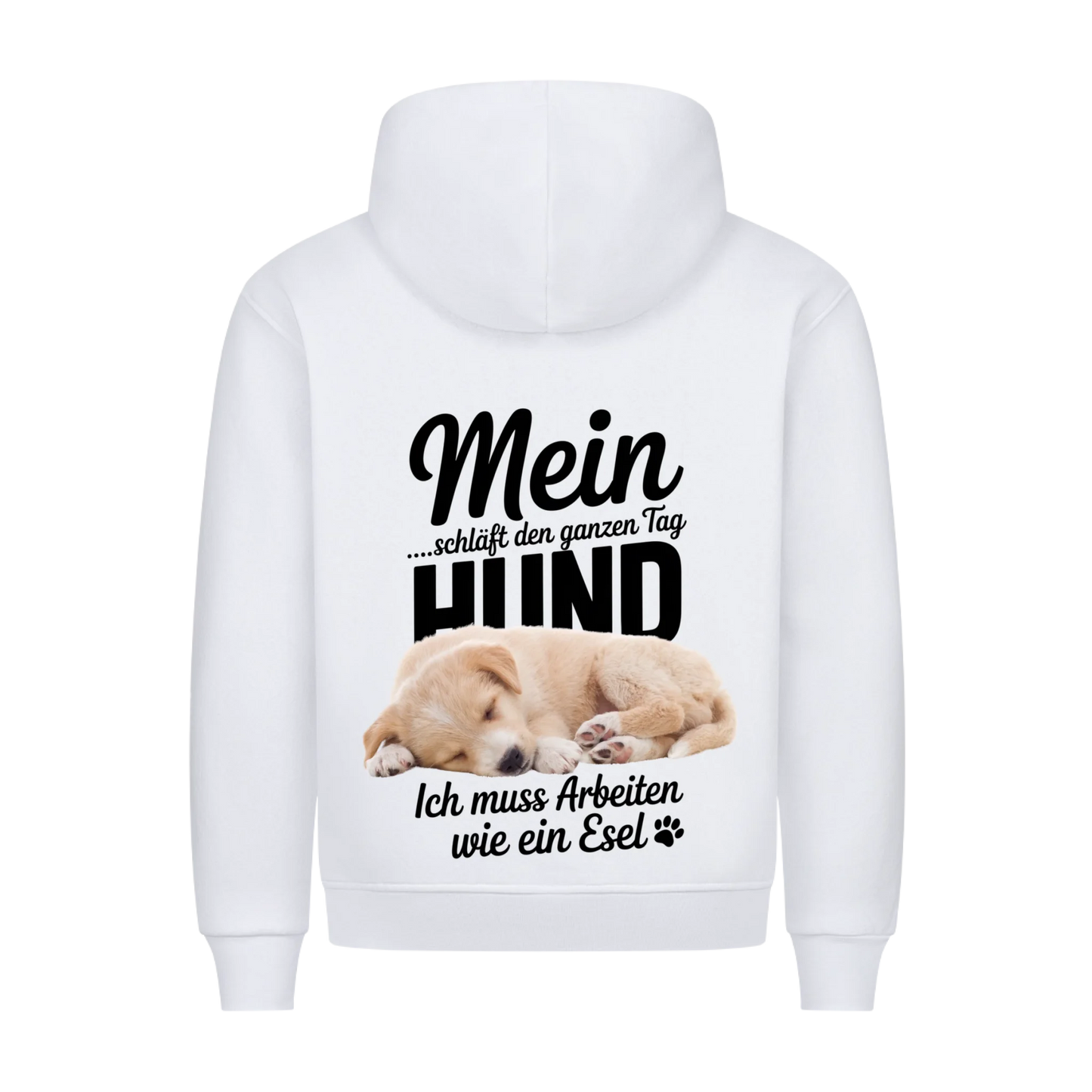 Personalisierbares Hunde Hoodie "Mein Hund Schläft Den Ganzen Tag"