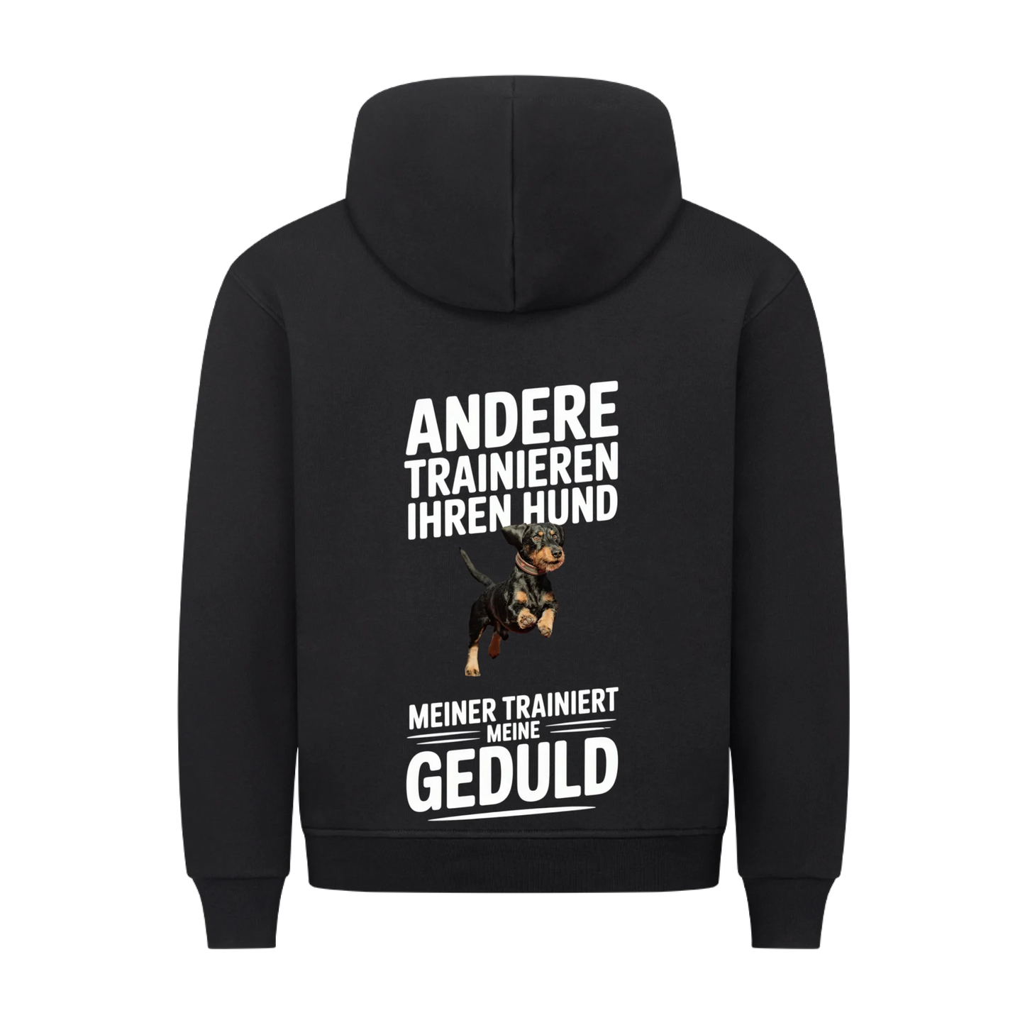 Personalisierbares Hunde Hoodie "Andere Trainieren Ihren Hund, Meiner Trainiert Meine Geduld"