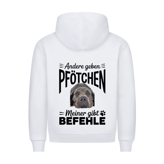 Personalisierbares Hunde Hoodie "Andere Geben Pfötchen, Meine Gibt Befehle"