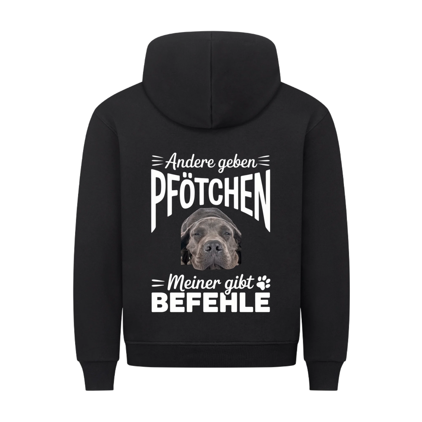 Personalisierbares Hunde Hoodie "Andere Geben Pfötchen, Meine Gibt Befehle"