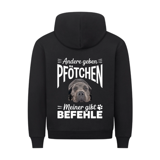 Personalisierbares Hunde Hoodie "Andere Geben Pfötchen, Meine Gibt Befehle"