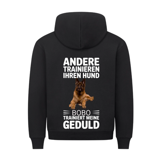Personalisierbares Hunde Hoodie "Andere Trainieren Ihren Hund, Meiner Trainiert Meine Geduld"