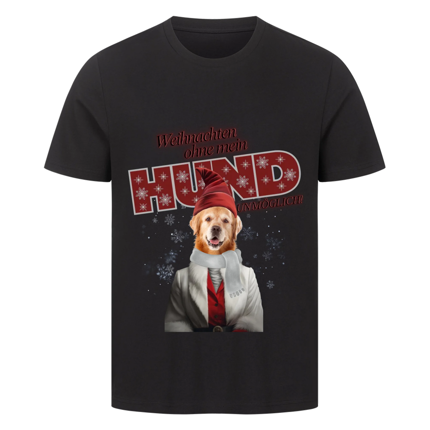 Personalisierbares Hunde T-Shirt "Weinachten Ohne Mein Hund"