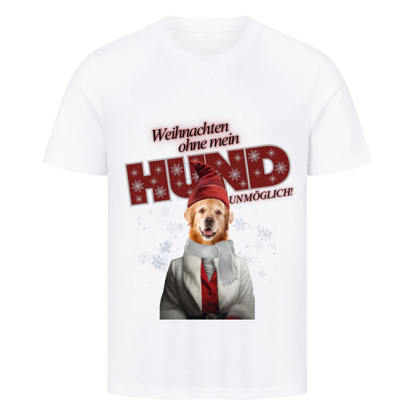 Personalisierbares Hunde T-Shirt "Weinachten Ohne Mein Hund"