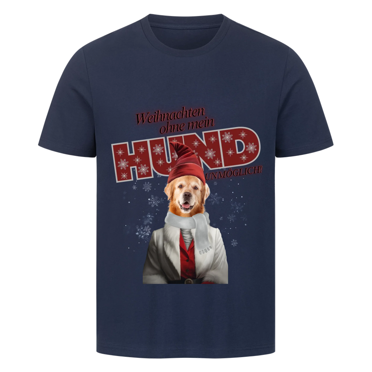Personalisierbares Hunde T-Shirt "Weinachten Ohne Mein Hund"