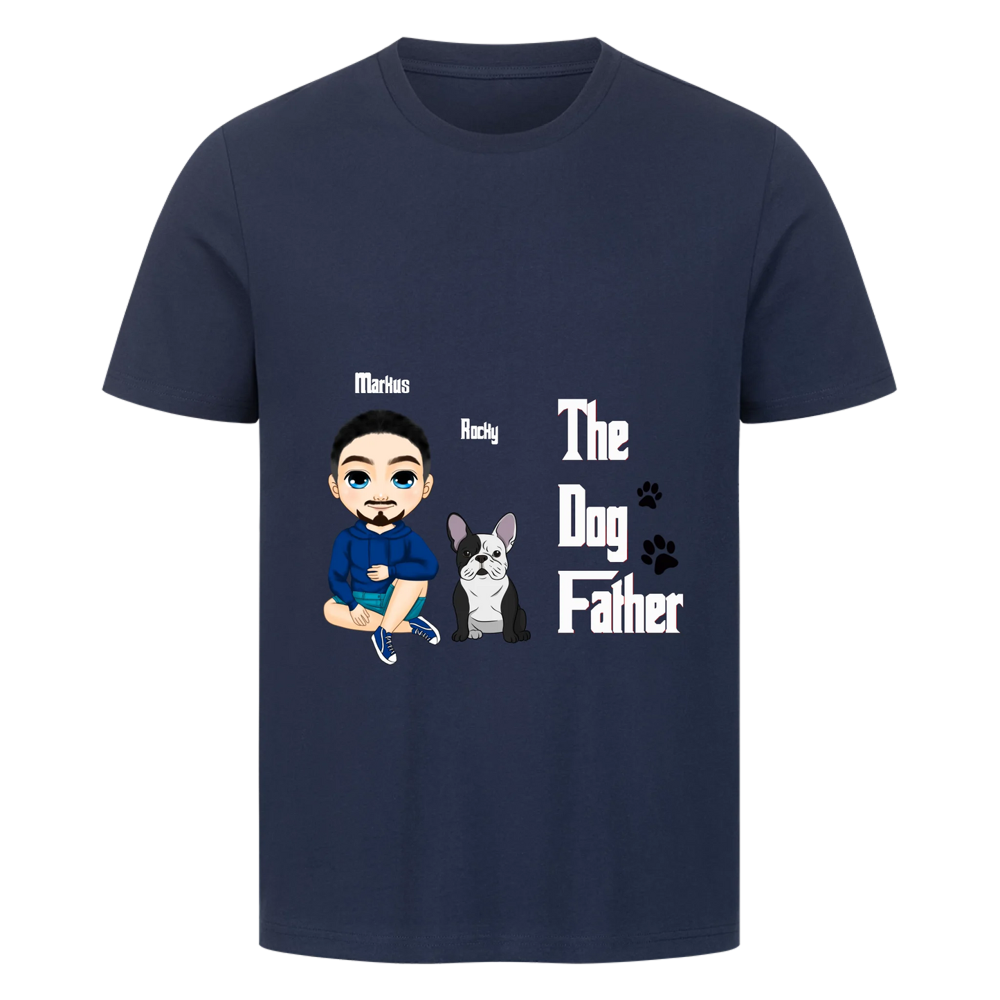 Personalisierbares Hunde T-Shirt  "The Dog Father - Der Hunde Vater"