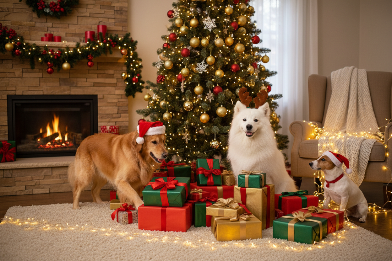 christmas mit hunden